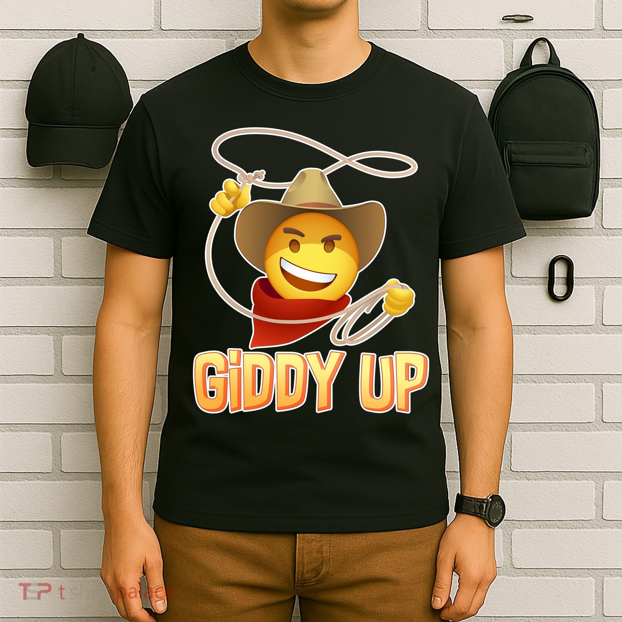 Giddy Up Cowboy Emoji  T-Shirt