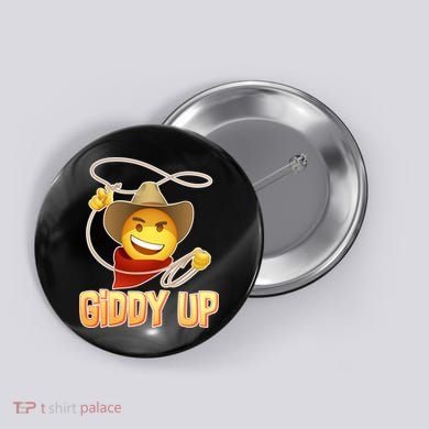 Giddy Up Cowboy Emoji  Button