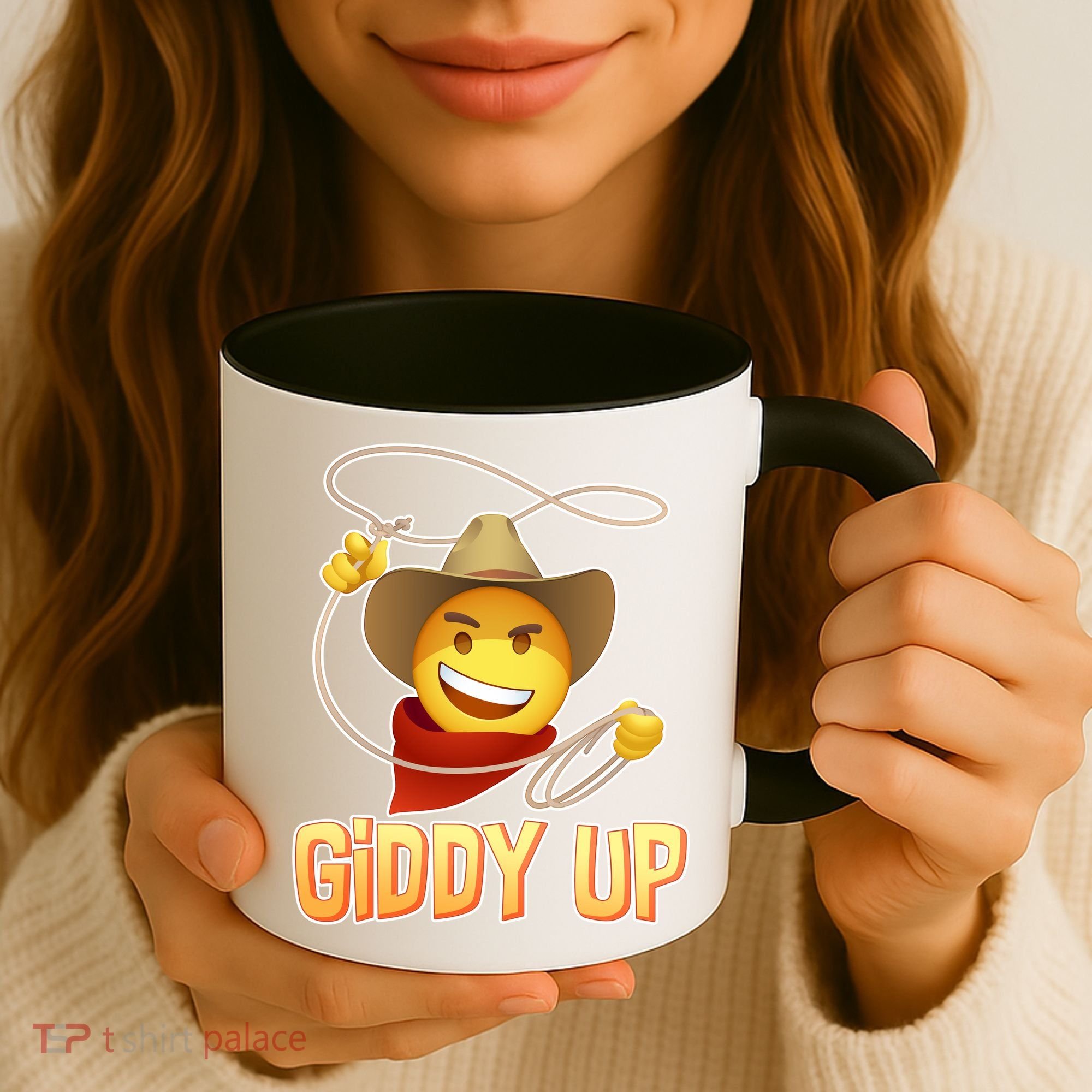 Giddy Up Cowboy Emoji  Coffee Mug