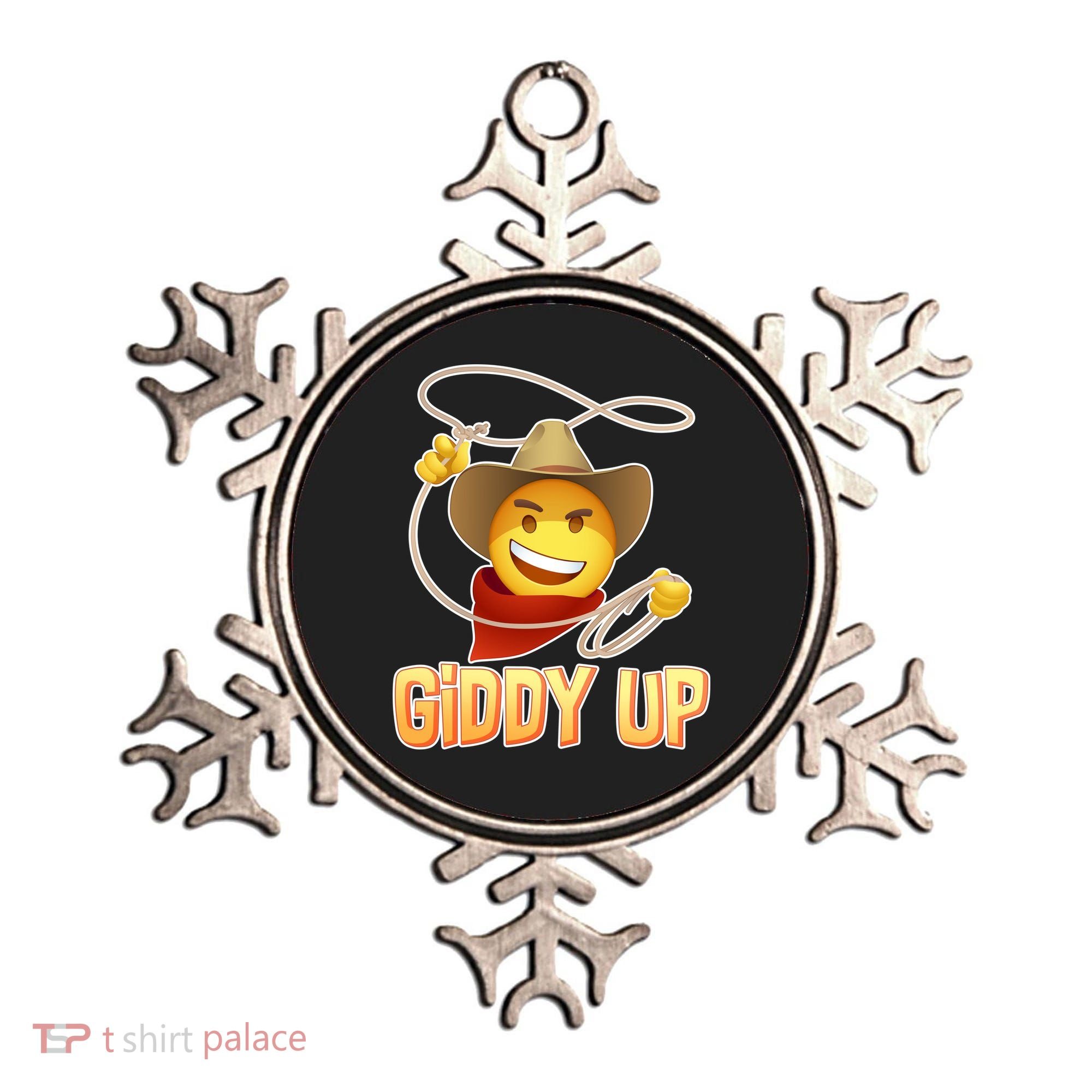 Giddy Up Cowboy Emoji  Ornament