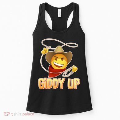 Giddy Up Cowboy Emoji  Women's Tank Top