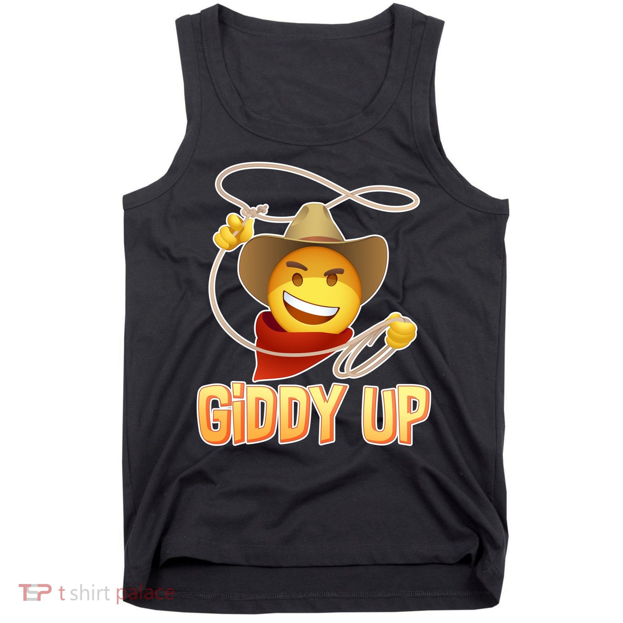 Giddy Up Cowboy Emoji  Tank Top