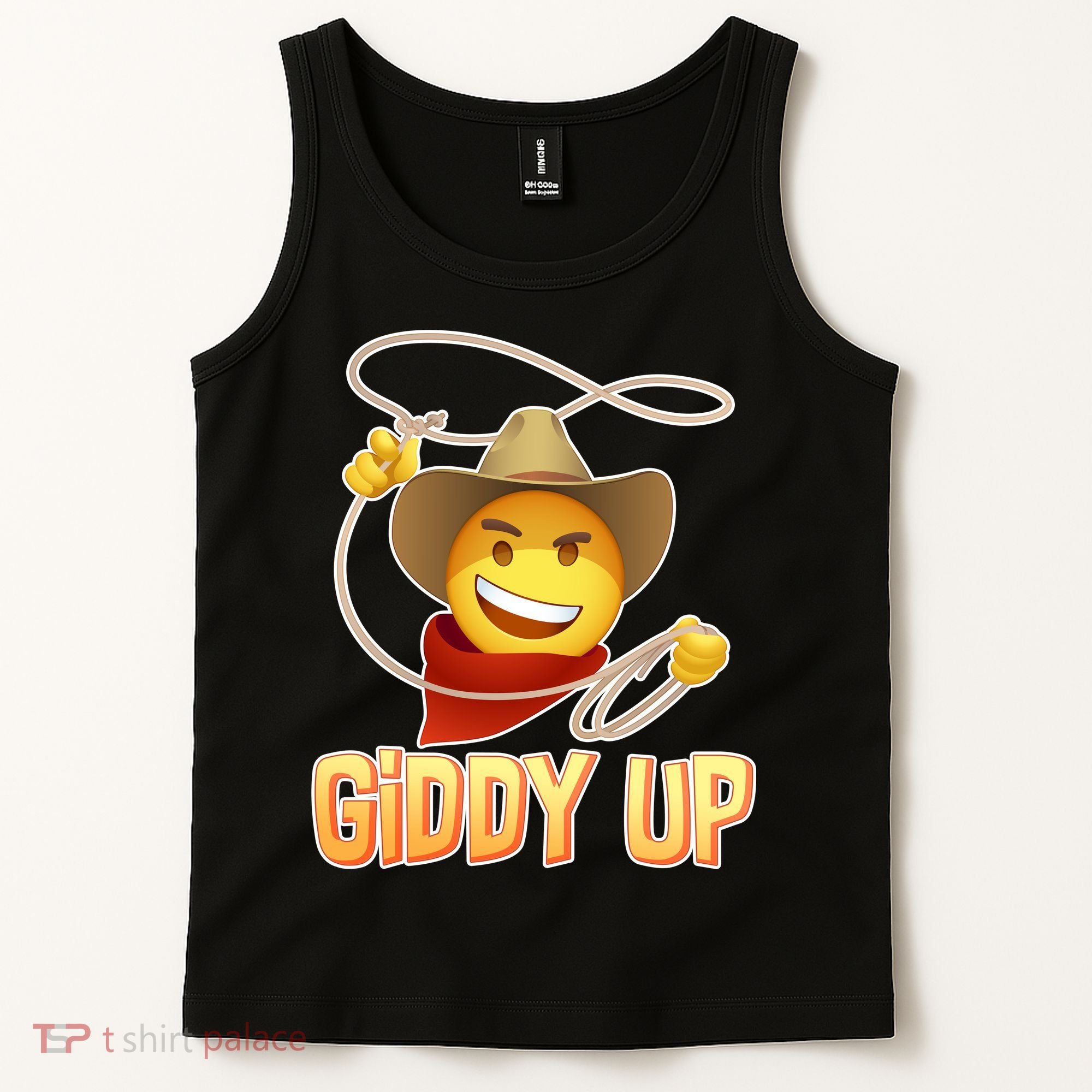 Giddy Up Cowboy Emoji  Tank Top
