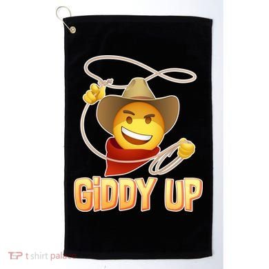 Giddy Up Cowboy Emoji  Golf Towel