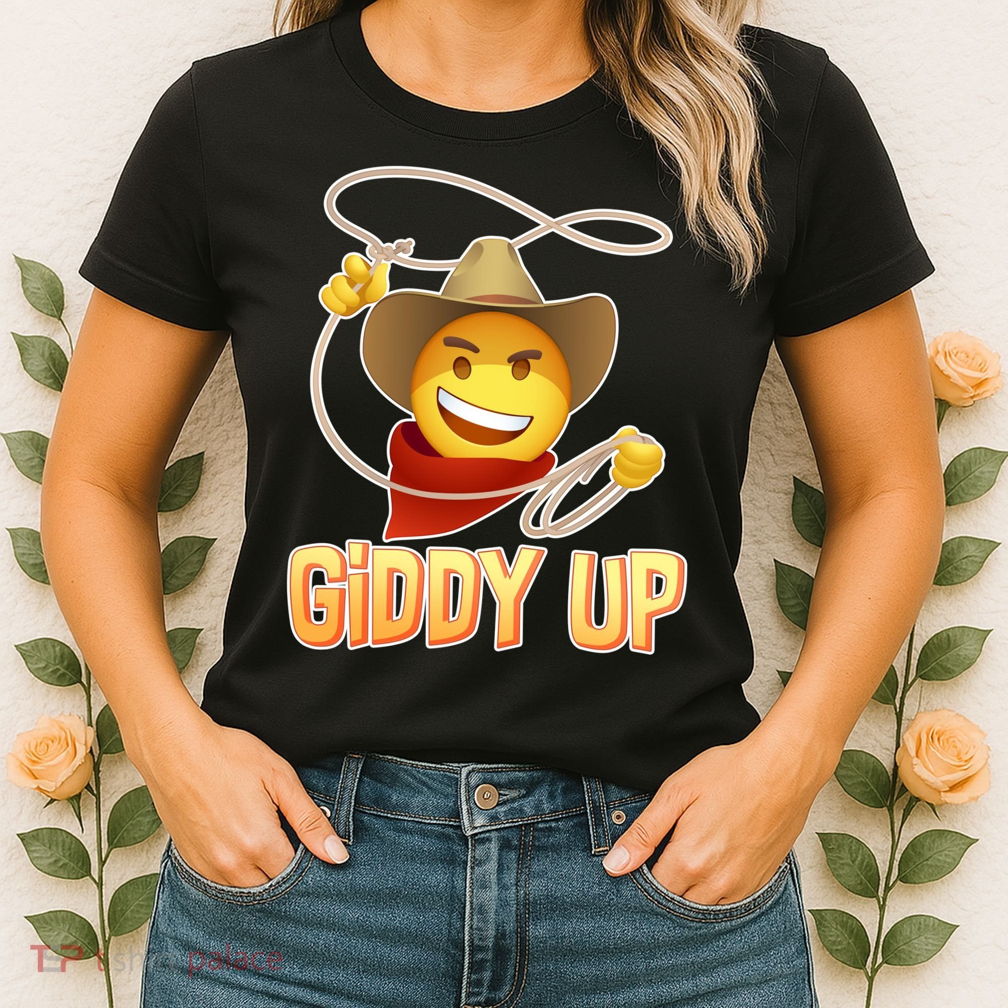 Giddy Up Cowboy Emoji  Women's T-Shirt