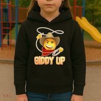 Giddy Up Cowboy Emoji  Kids Hoodie thumb 3