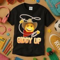 Giddy Up Cowboy Emoji  Kids T-Shirt thumb 3