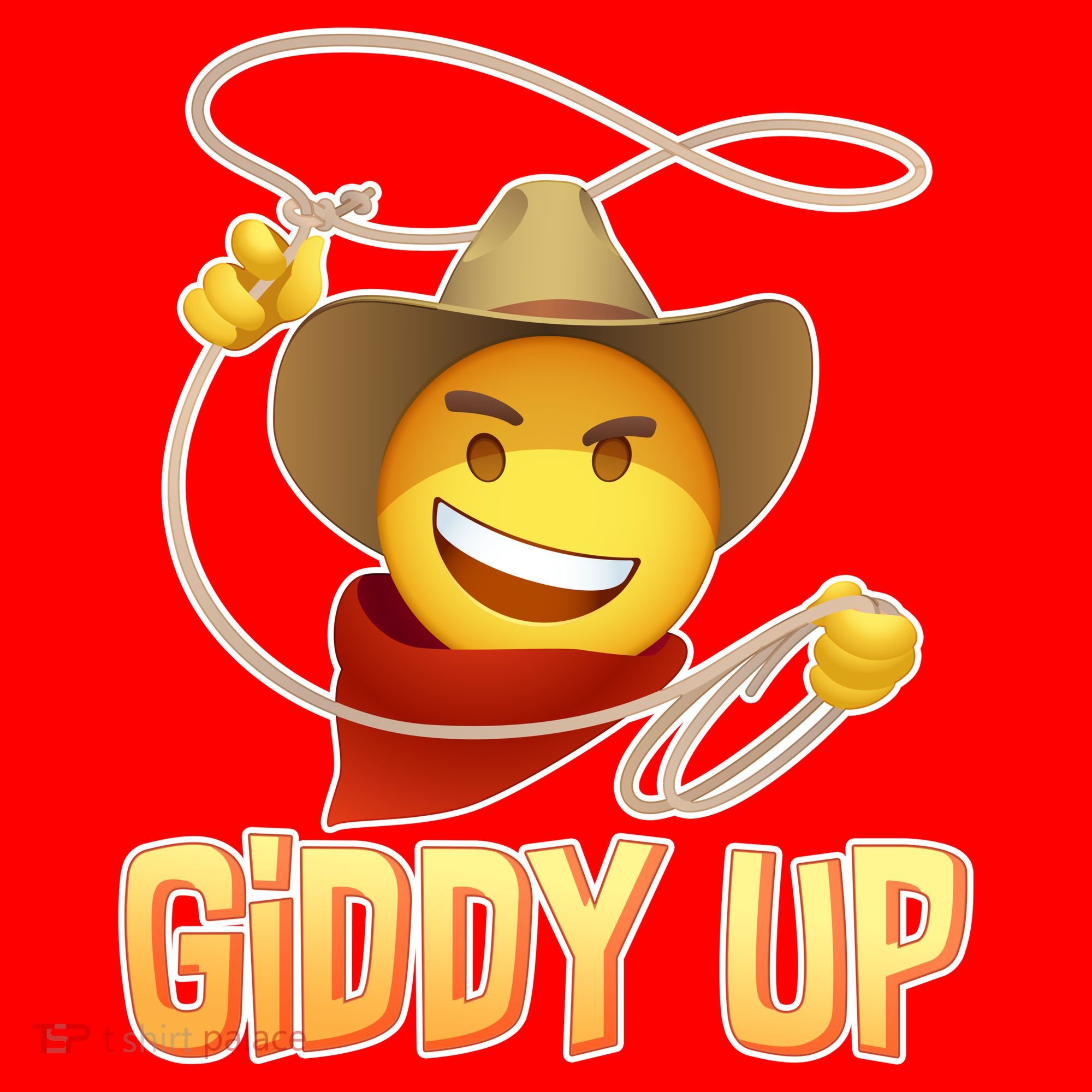Giddy Up Cowboy Emoji  Santa Hat