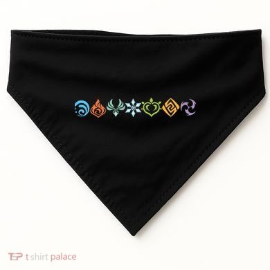Genshin Impact Elements Gamer USA-Made Doggie Bandana