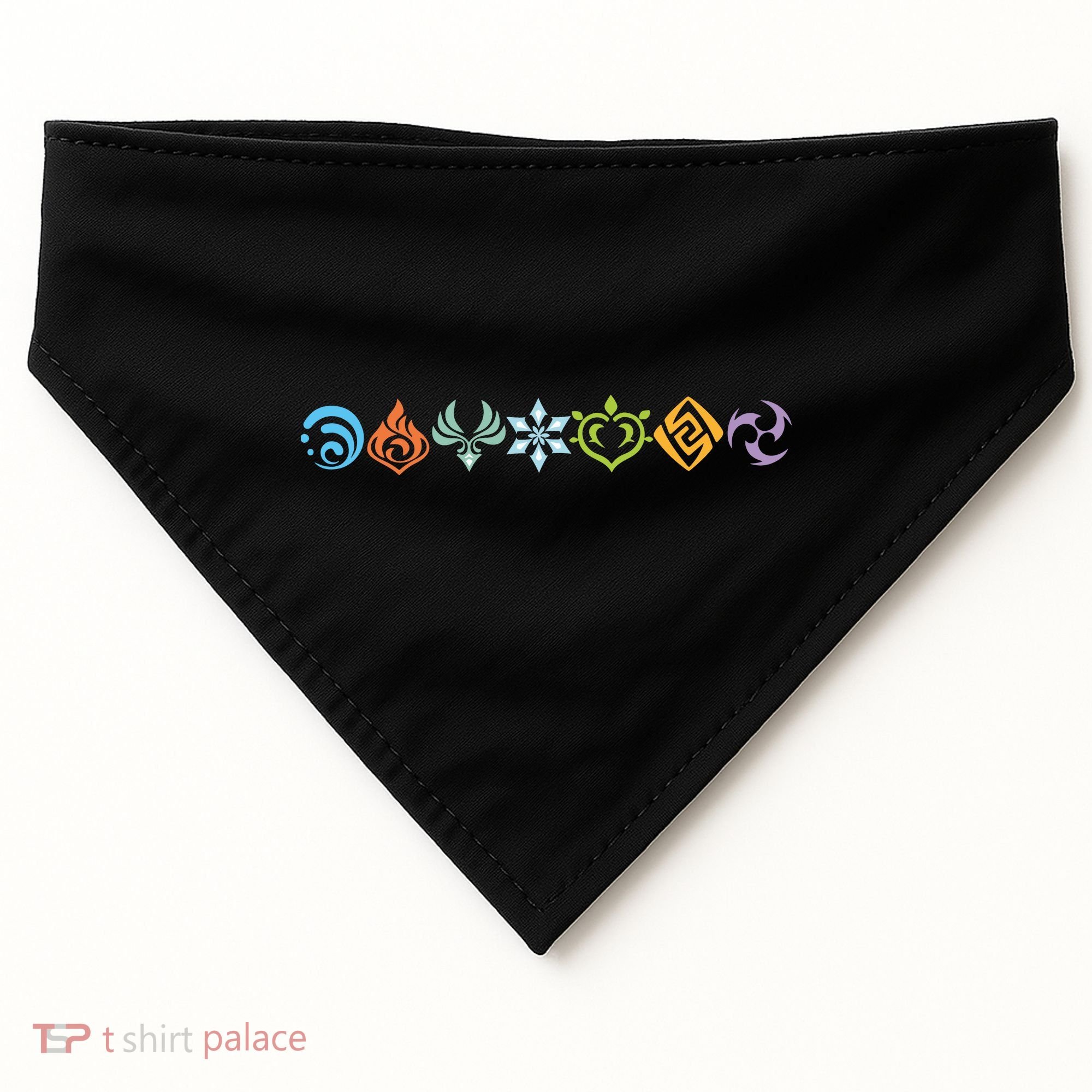 Genshin Impact Elements Gamer USA-Made Doggie Bandana