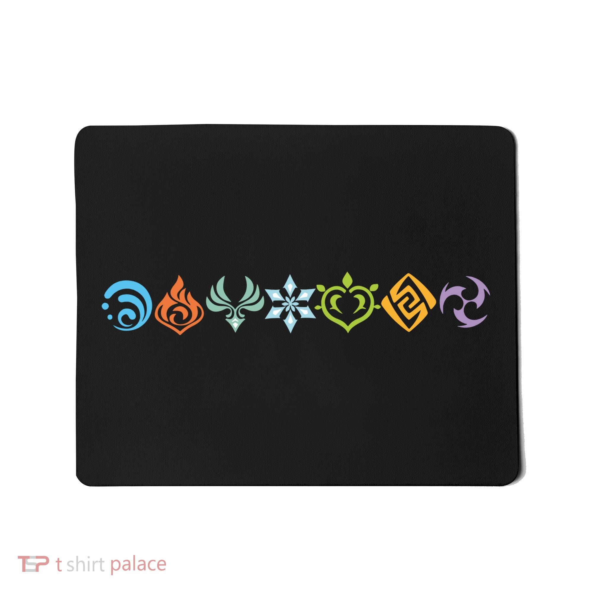 Genshin Impact Elements Gamer Mousepad