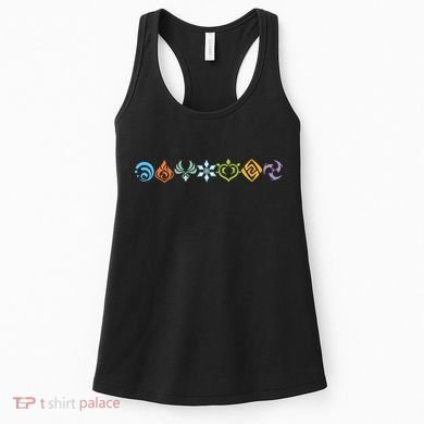Genshin Impact Elements Gamer Women's Tank Top