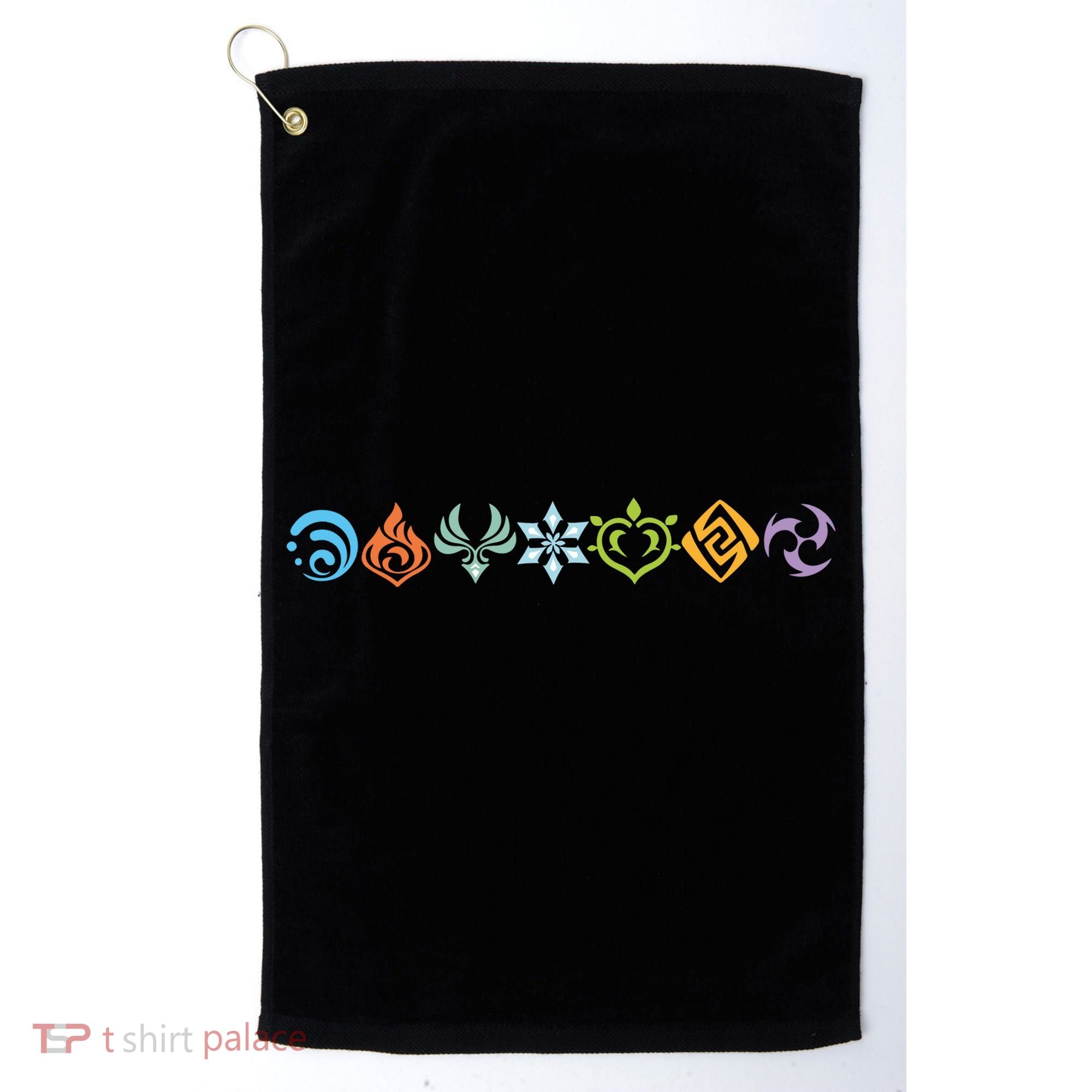 Genshin Impact Elements Gamer Golf Towel