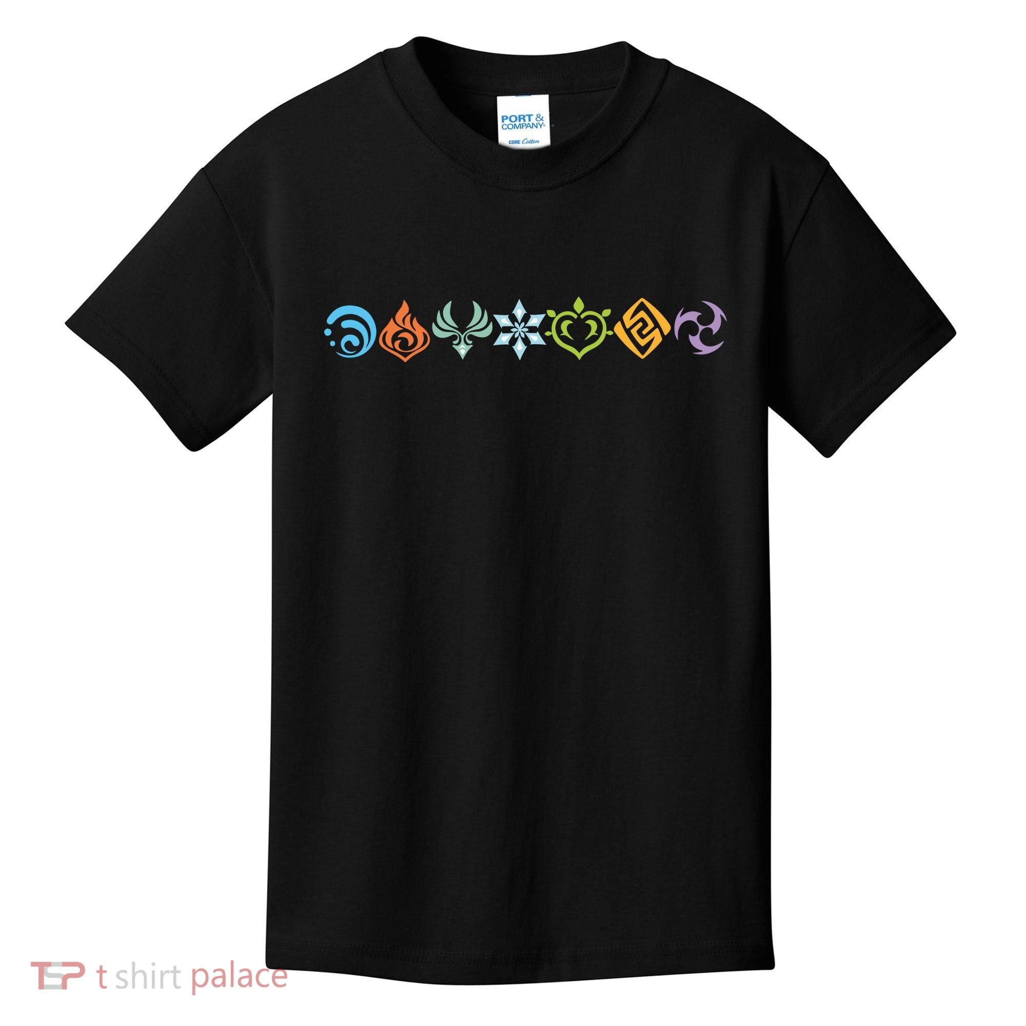 Genshin Impact Elements Gamer Kids T-Shirt