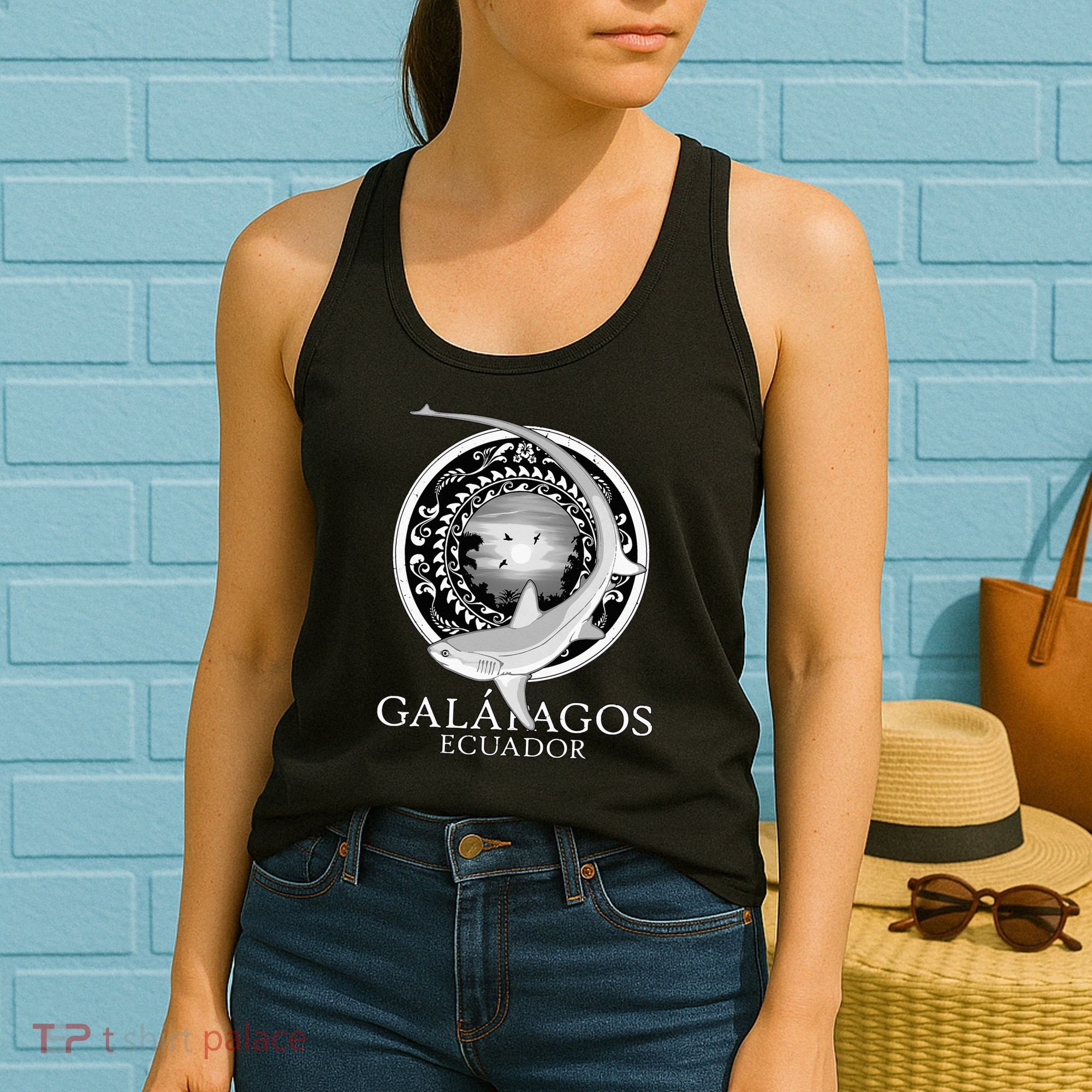 Galapagos Islands Ecuador Thresher Shark Women's Tank Top