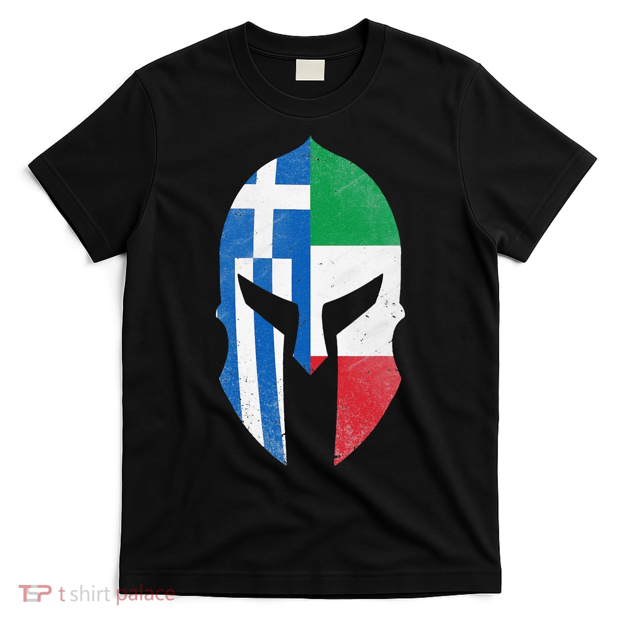 Greece Italy Flag Italian Greek Roots Helmet T-Shirt