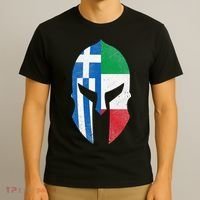 Greece Italy Flag Italian Greek Roots Helmet T-Shirt thumb 3