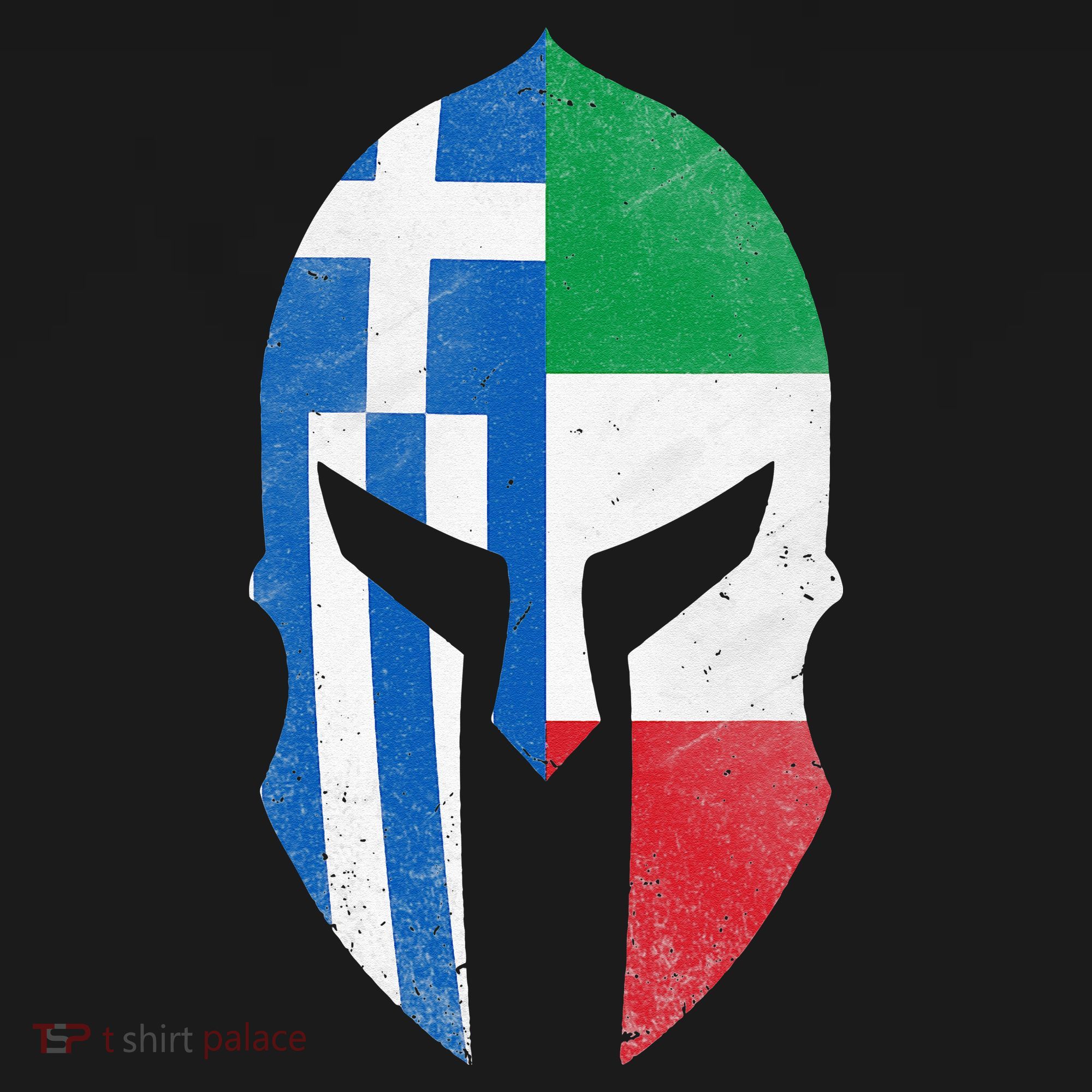 Greece Italy Flag Italian Greek Roots Helmet T-Shirt