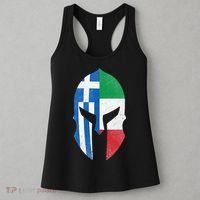 Greece Italy Flag Italian Greek Roots Helmet Women's Tank Top thumb 3