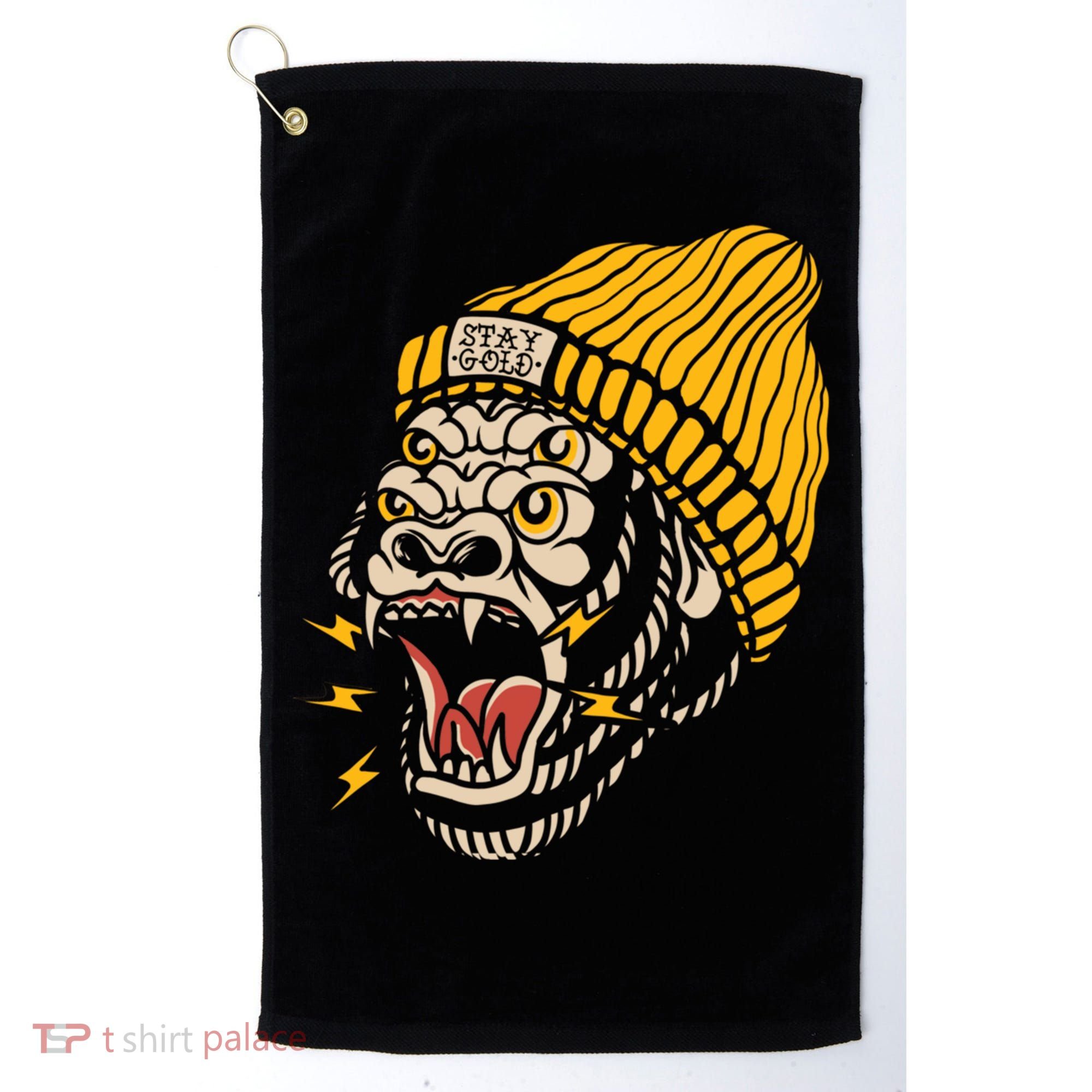 Gorilla Inked Flash Old School Ink Addict Traditional Tattoo Gift Golf Towel