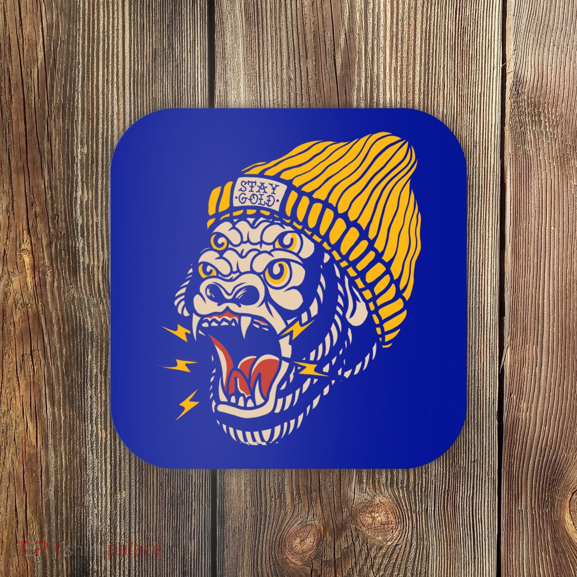 Gorilla Inked Flash Old School Ink Addict Traditional Tattoo Gift Coaster