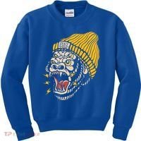 Gorilla Inked Flash Old School Ink Addict Traditional Tattoo Gift Kids Sweatshirt thumb 0