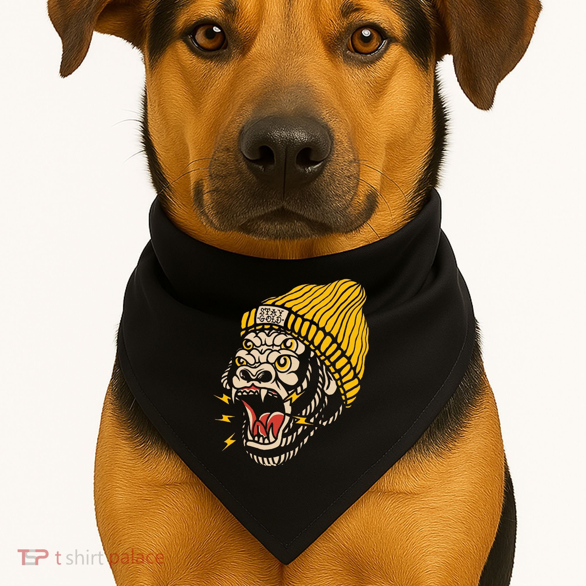 Gorilla Inked Flash Old School Ink Addict Traditional Tattoo USA-Made Doggie Bandana
