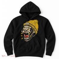 Gorilla Inked Flash Old School Ink Addict Traditional Tattoo Hoodie thumb 0