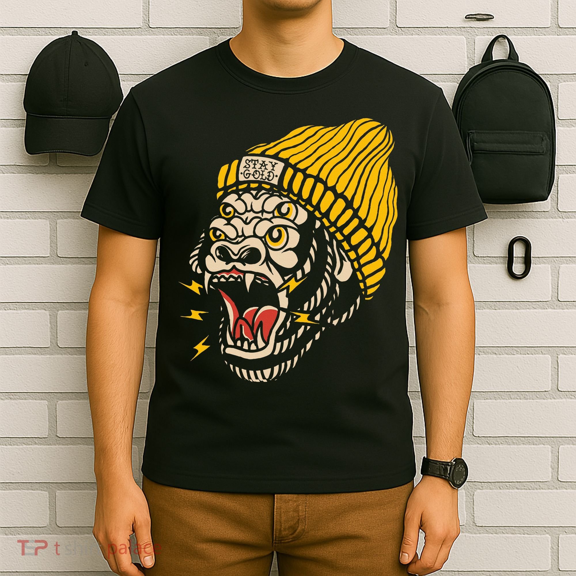 Gorilla Inked Flash Old School Ink Addict Traditional Tattoo T-Shirt