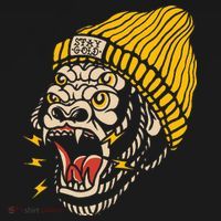 Gorilla Inked Flash Old School Ink Addict Traditional Tattoo Women's Hoodie thumb 2