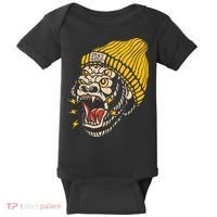 Gorilla Inked Flash Old School Ink Addict Traditional Tattoo Baby Bodysuit thumb 0