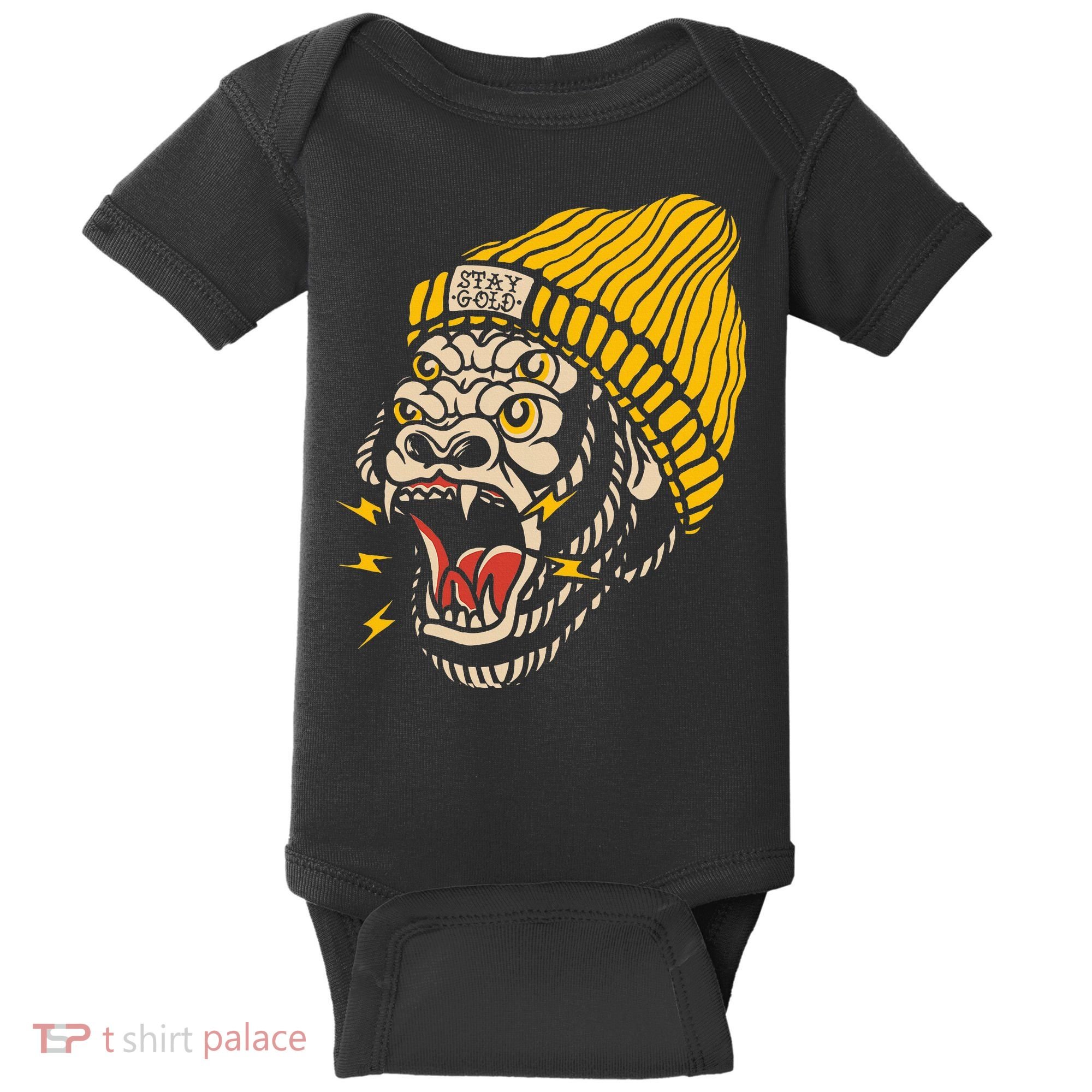 Gorilla Inked Flash Old School Ink Addict Traditional Tattoo Baby Bodysuit