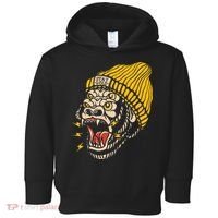 Gorilla Inked Flash Old School Ink Addict Traditional Tattoo Toddler Hoodie thumb 0