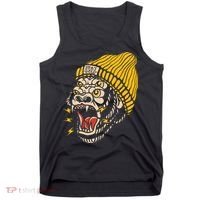 Gorilla Inked Flash Old School Ink Addict Traditional Tattoo Tank Top thumb 0