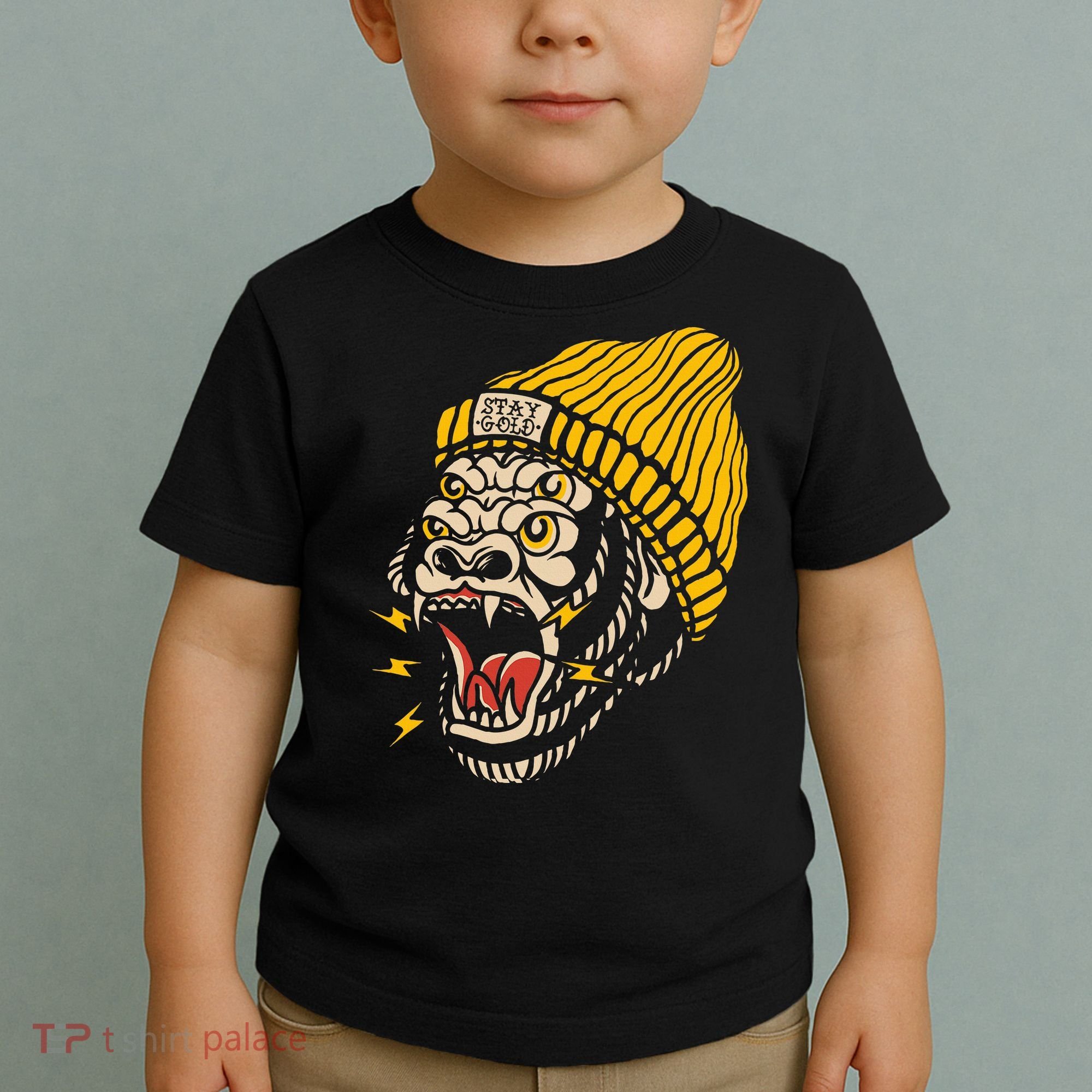 Gorilla Inked Flash Old School Ink Addict Traditional Tattoo Toddler T-Shirt