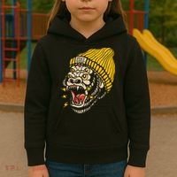 Gorilla Inked Flash Old School Ink Addict Traditional Tattoo Kids Hoodie thumb 3