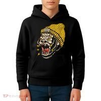 Gorilla Inked Flash Old School Ink Addict Traditional Tattoo Kids Hoodie thumb 4