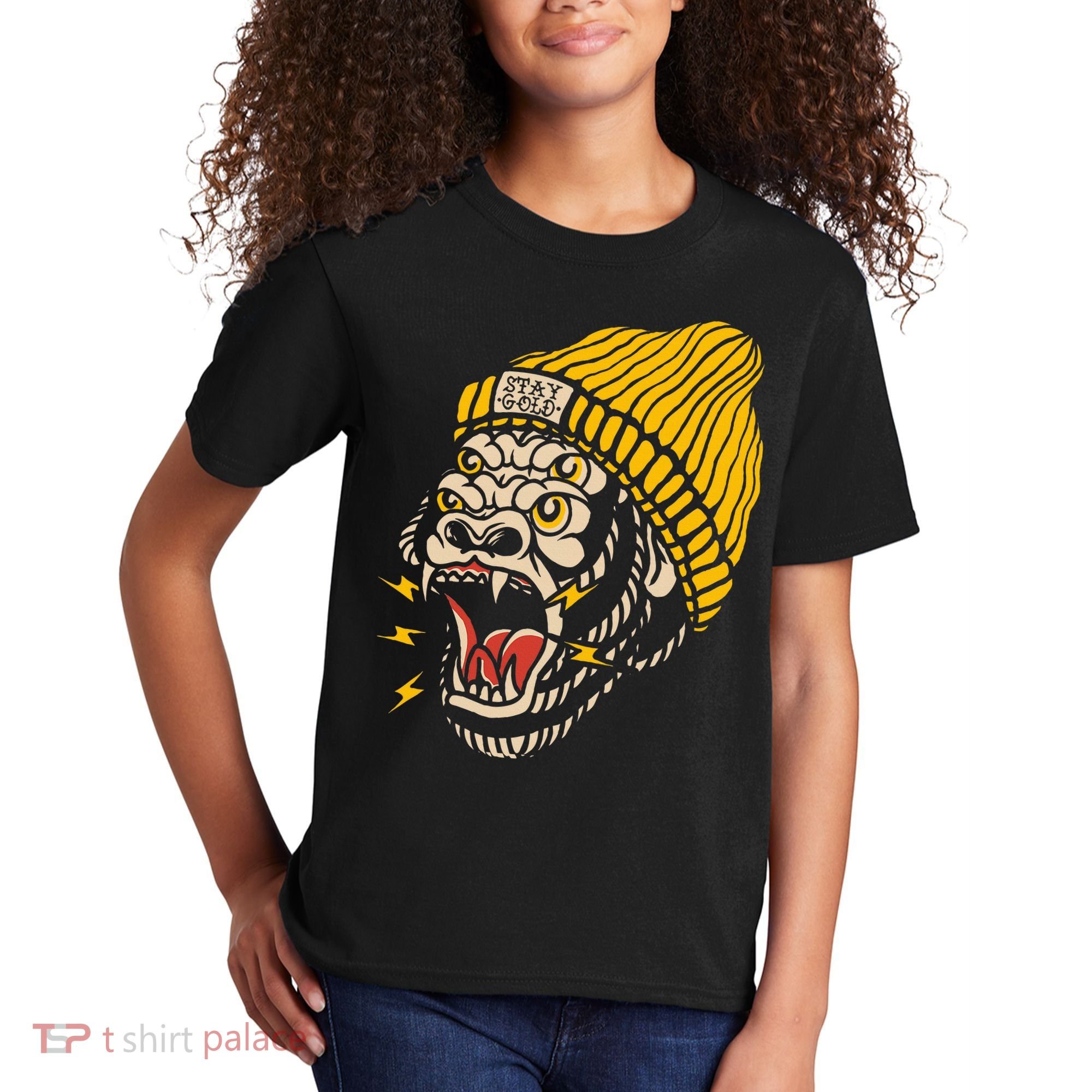 Gorilla Inked Flash Old School Ink Addict Traditional Tattoo Kids T-Shirt