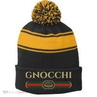 Gnocchi In Fun Logo Style Stripe Pom Pom Beanie thumb 0
