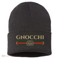 Gnocchi In Fun Logo Style Sustainable Knit Beanie thumb 0