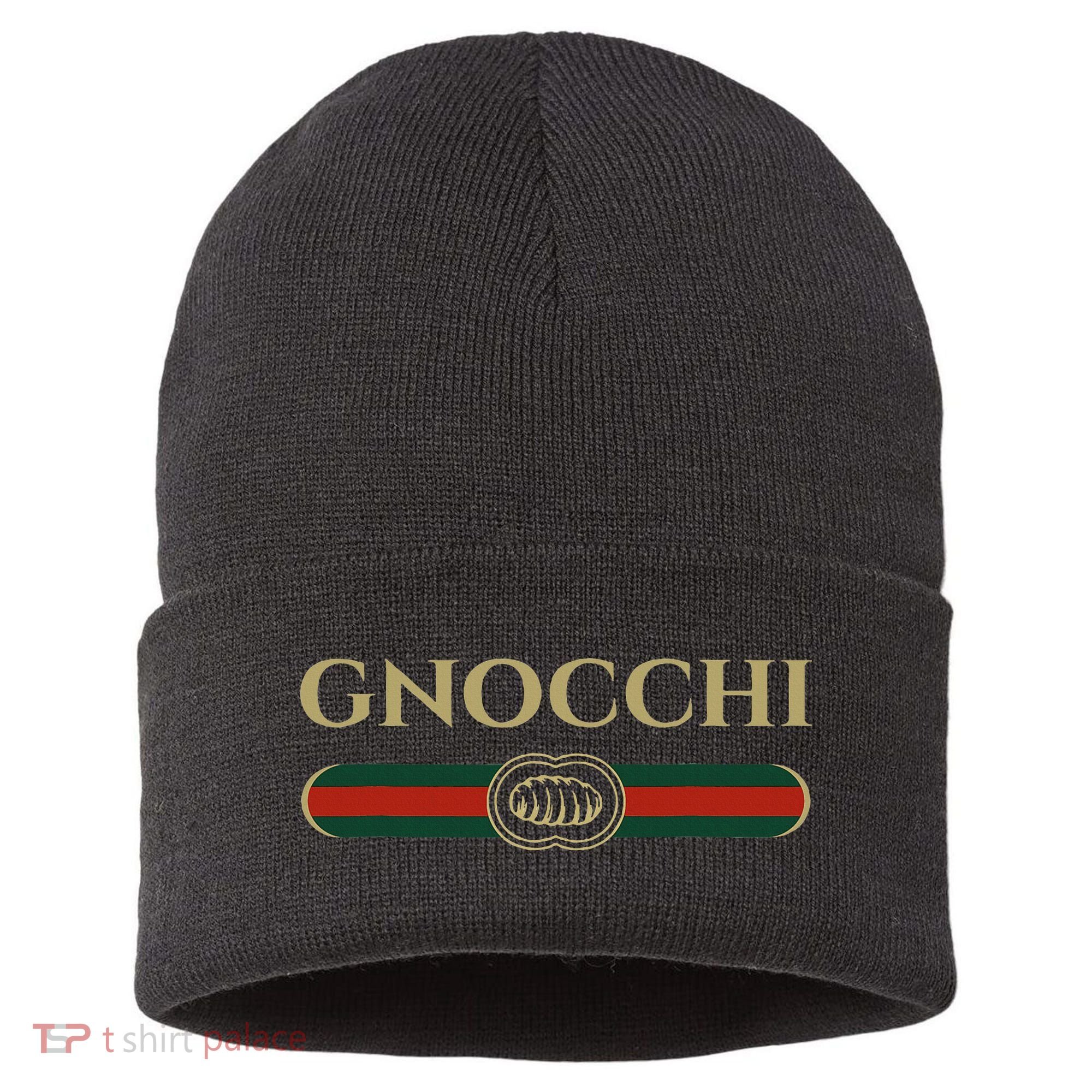 Gnocchi In Fun Logo Style Sustainable Knit Beanie