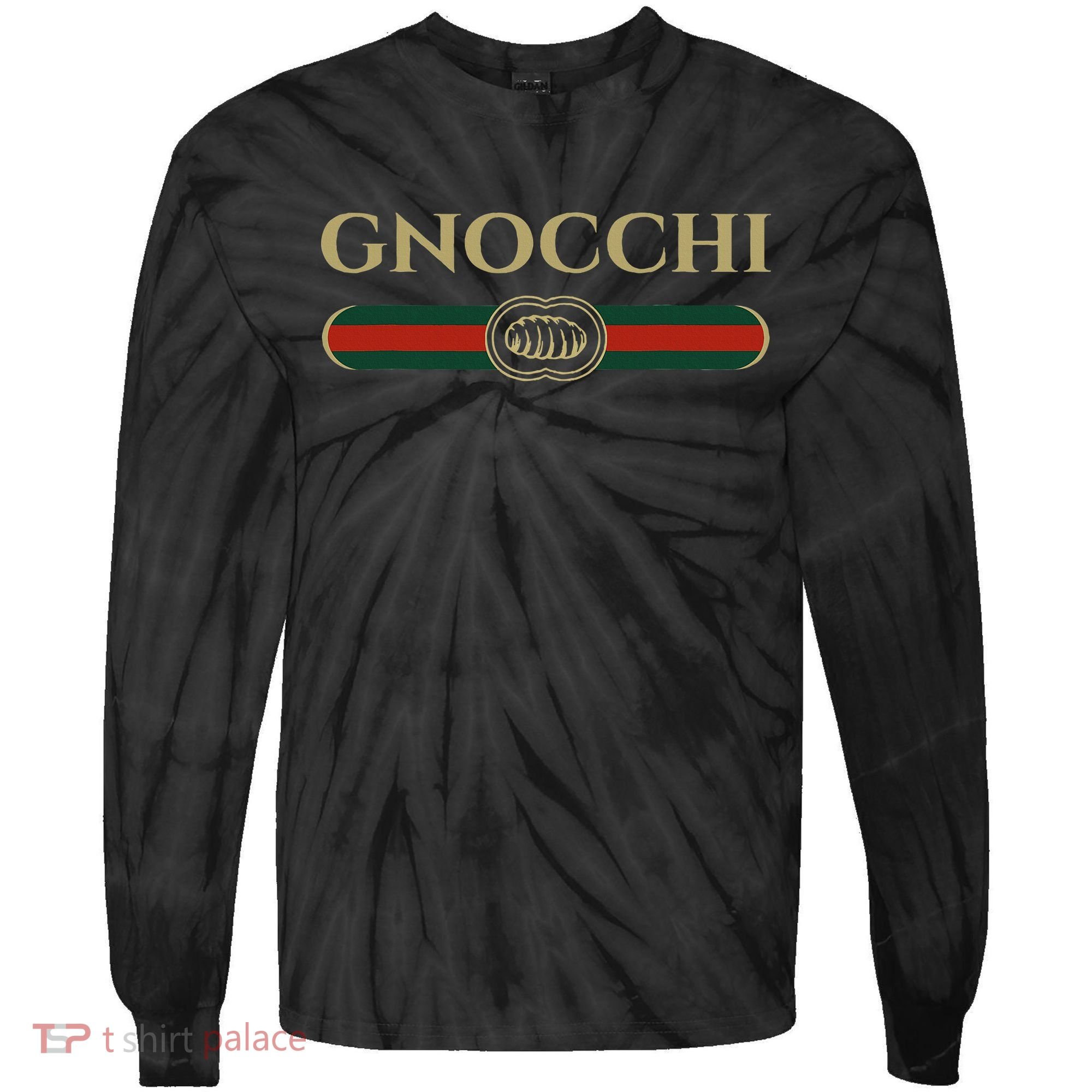 Gnocchi In Fun Logo Style Tie-Dye Long Sleeve Shirt