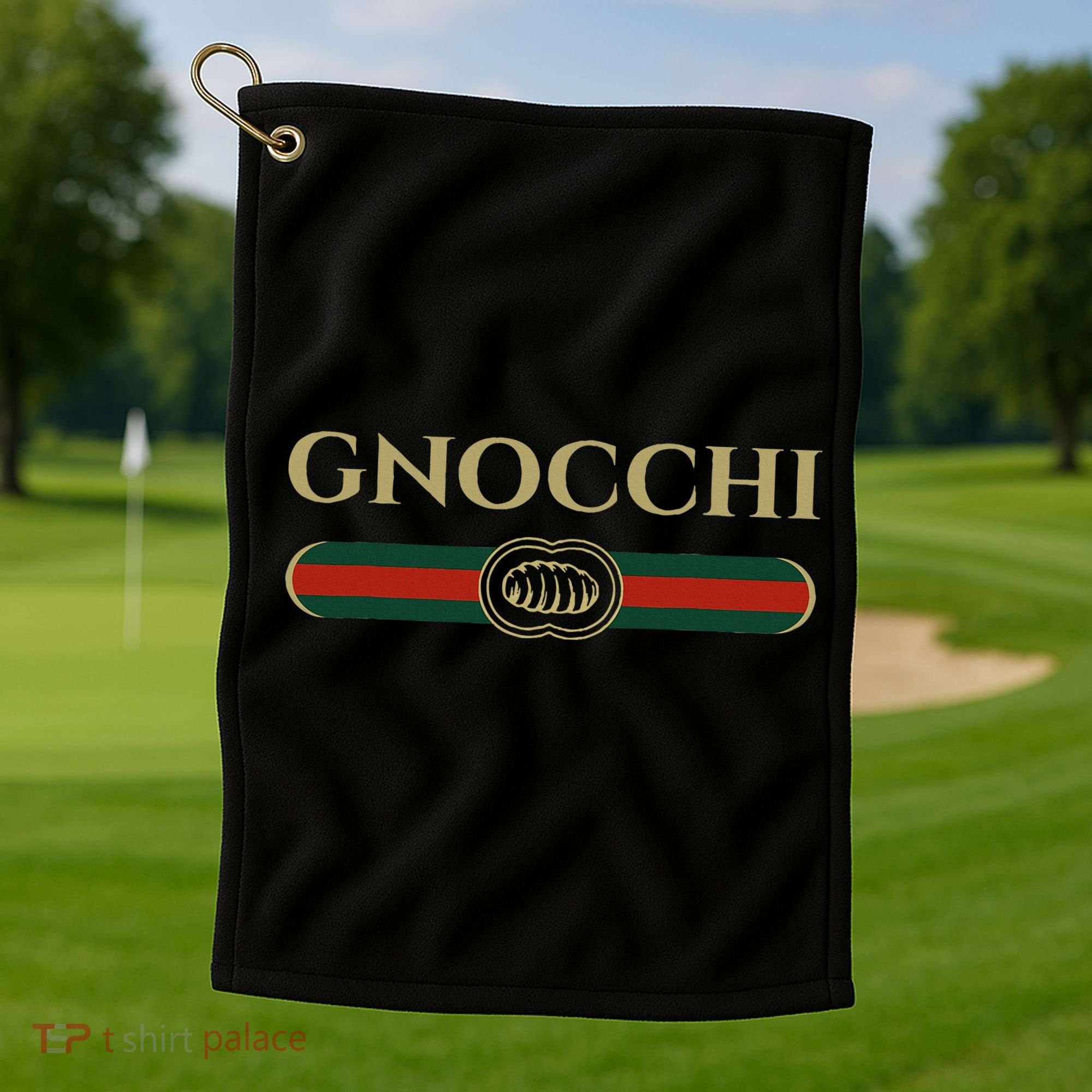 Gnocchi In Fun Logo Style Golf Towel