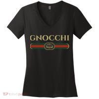 Gnocchi In Fun Logo Style Women's V-Neck T-Shirt thumb 0