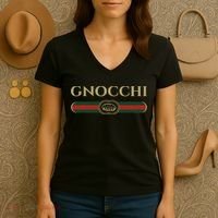 Gnocchi In Fun Logo Style Women's V-Neck T-Shirt thumb 3