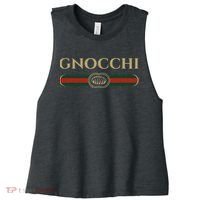 Gnocchi In Fun Logo Style Women's Racerback Cropped Tank thumb 0
