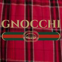 Gnocchi In Fun Logo Style Men's Flannel Plaid Pajama Pants thumb 2