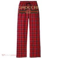 Gnocchi In Fun Logo Style Women's Flannel Plaid Pajama Pants thumb 0