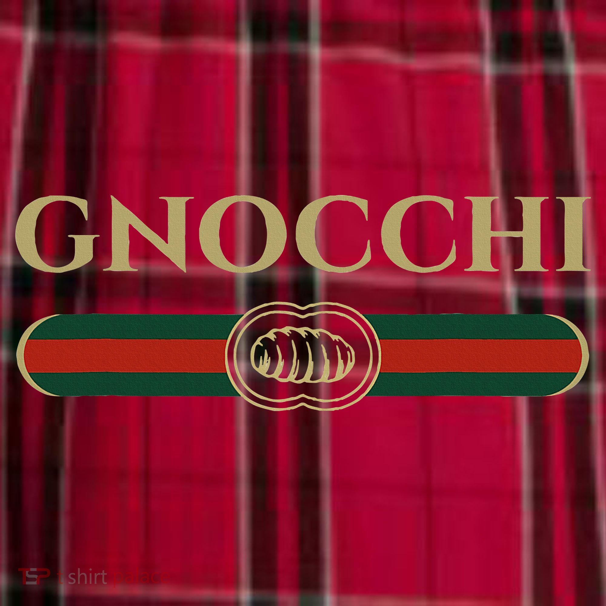 Gnocchi In Fun Logo Style Women's Flannel Plaid Pajama Pants