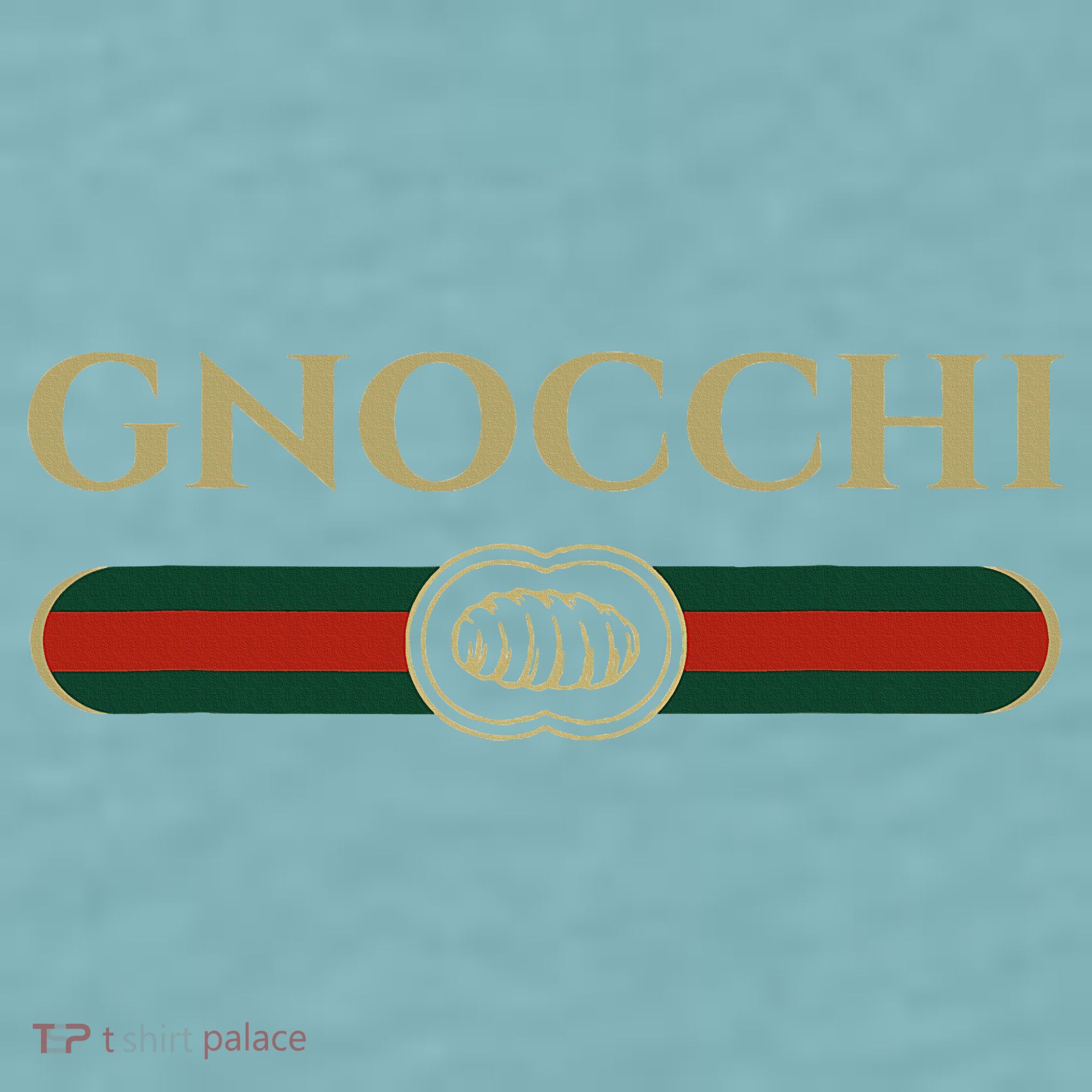 Gnocchi In Fun Logo Style Sueded Cloud Jersey T-Shirt